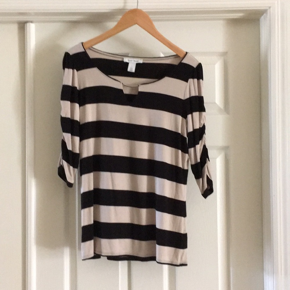 WHBM 3/4  stripe shirt